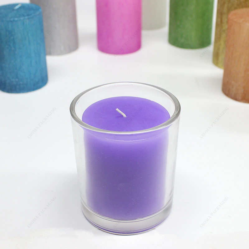 Multiple colors pillar candles